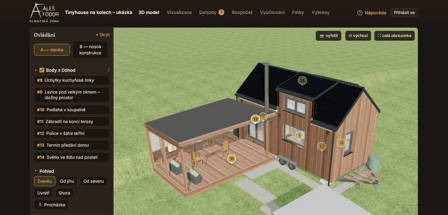 3D model s ovládáním